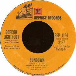Gordon Lightfoot : Sundown (Single)